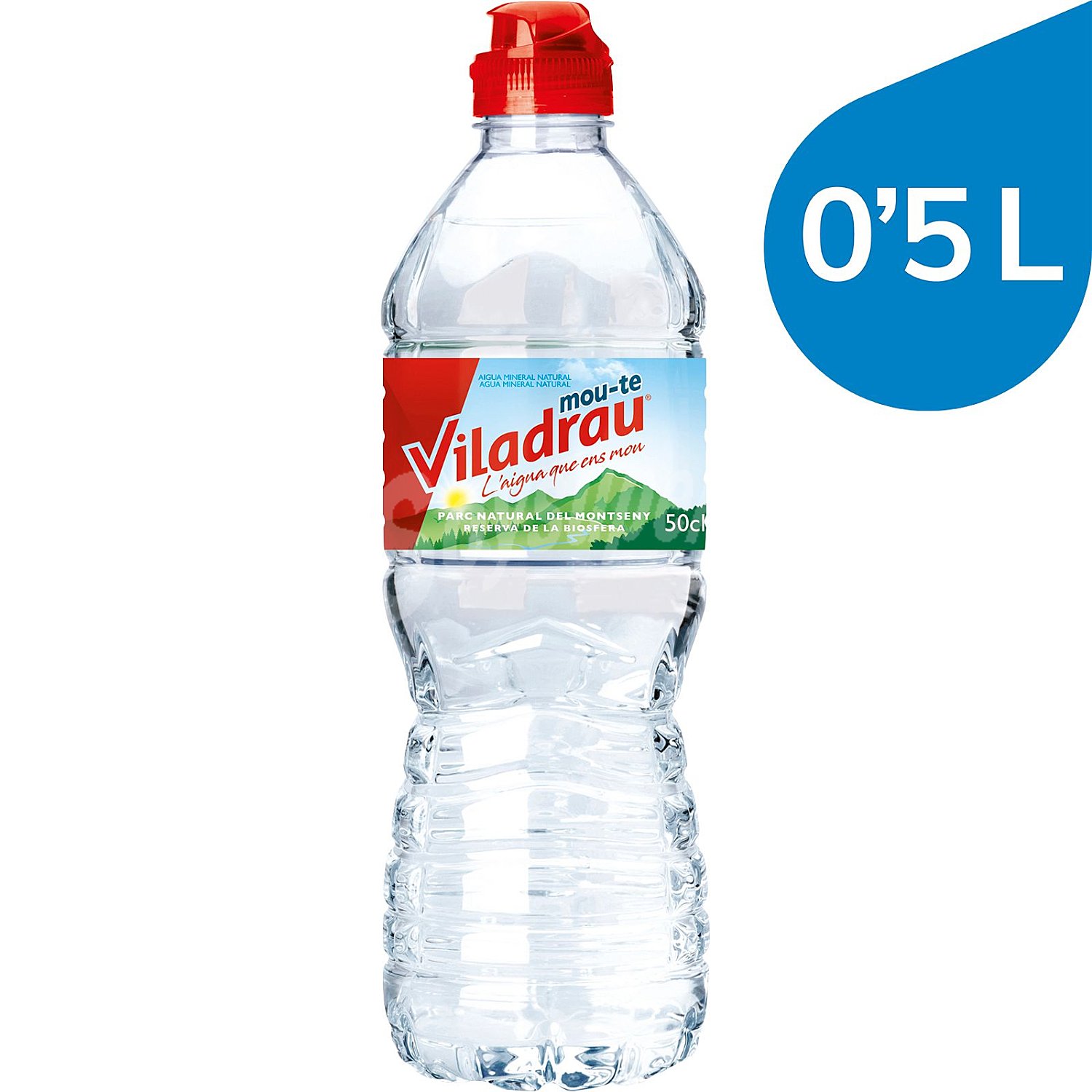 Agua mineral, tapón sport