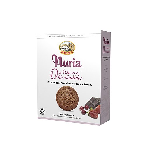 Birba Galletas con chocolate arándanos rojos y fresas, 0 % azúcares añadidos birba nuria