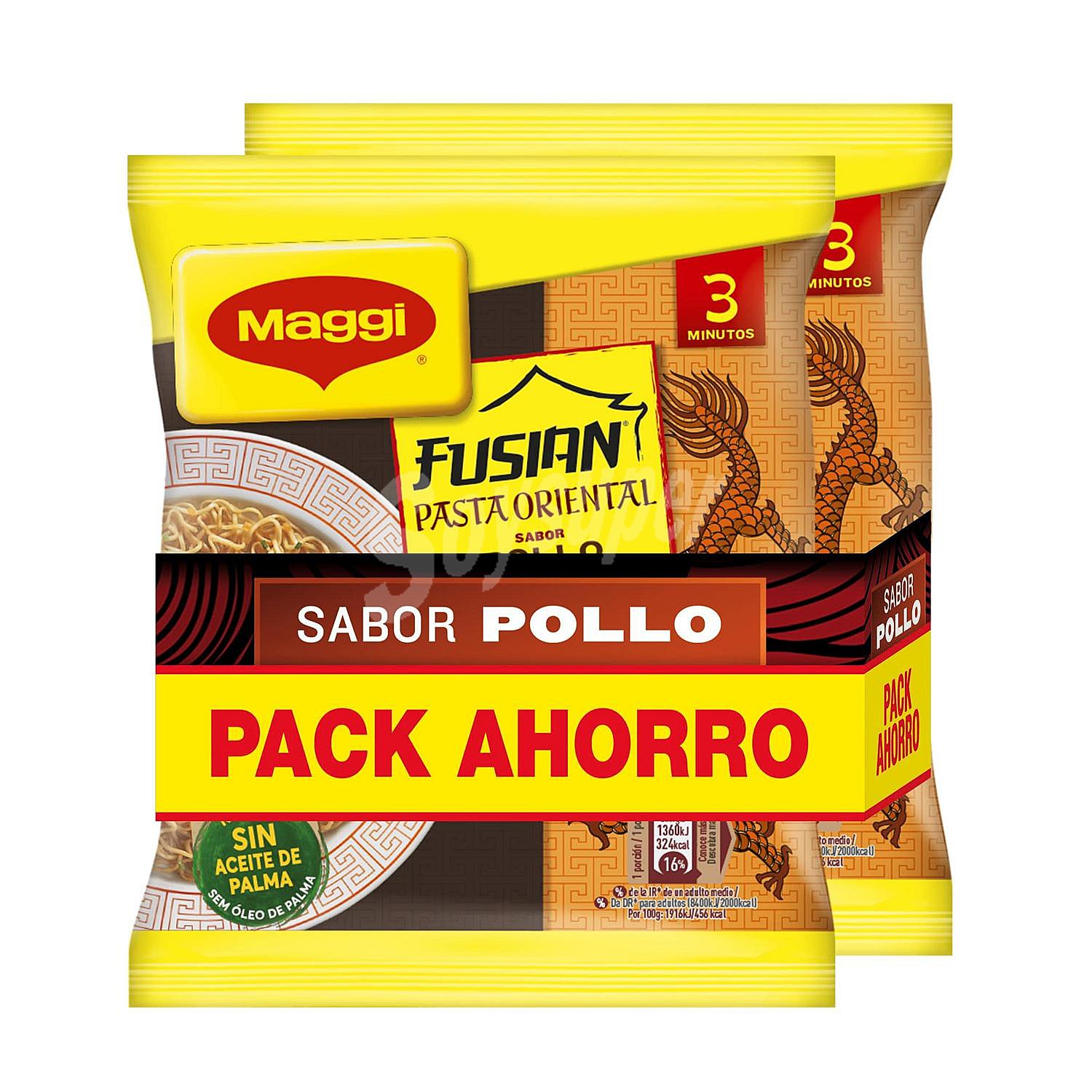 Pasta sabor pollo Maggi sin aceite de palma