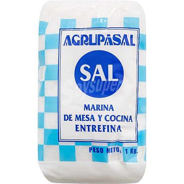 Sal marina de mesa y cocina extrefina