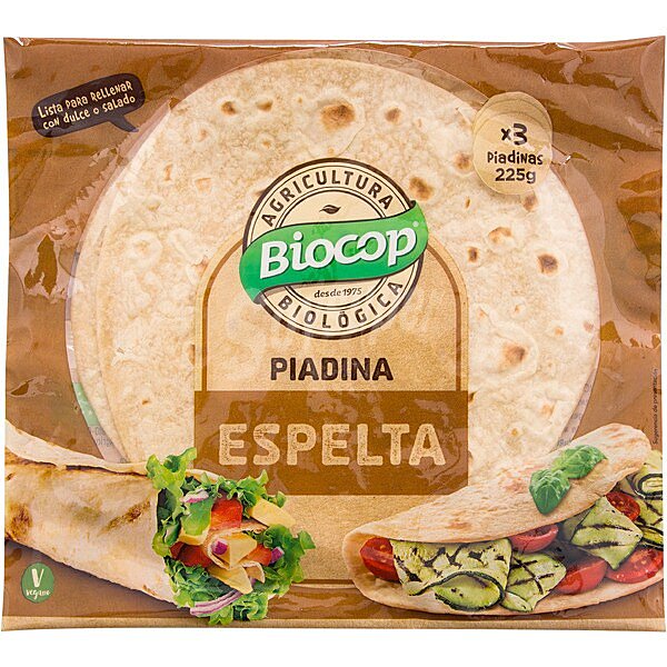 Piadina wraps de espelta ecológica 3 unidades