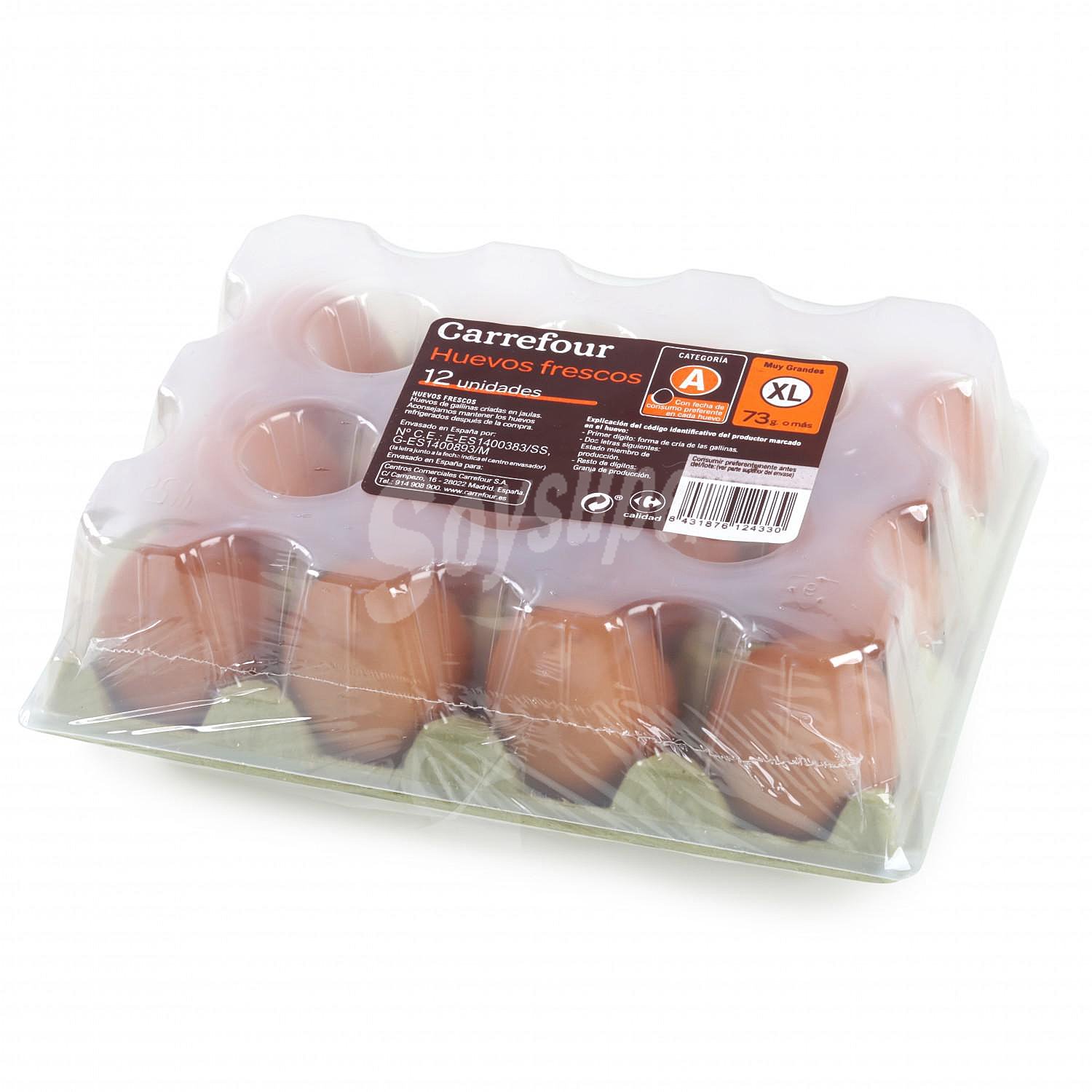 Huevos de gallina frescos XL Carrefour