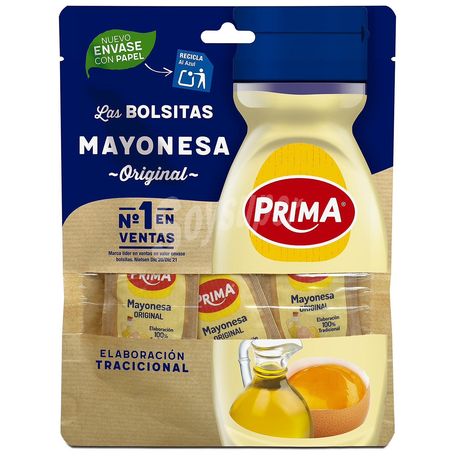 Mayonesa en bolsitas Prima sin gluten doy