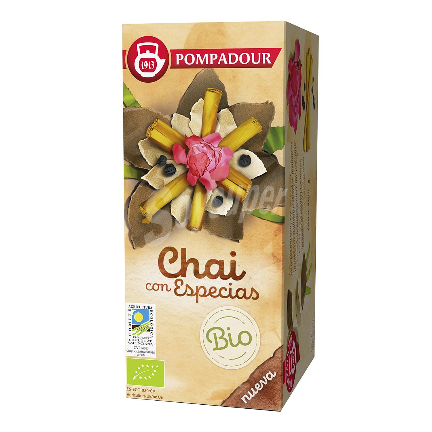 Té Chai con especias en bolsitas ecológico