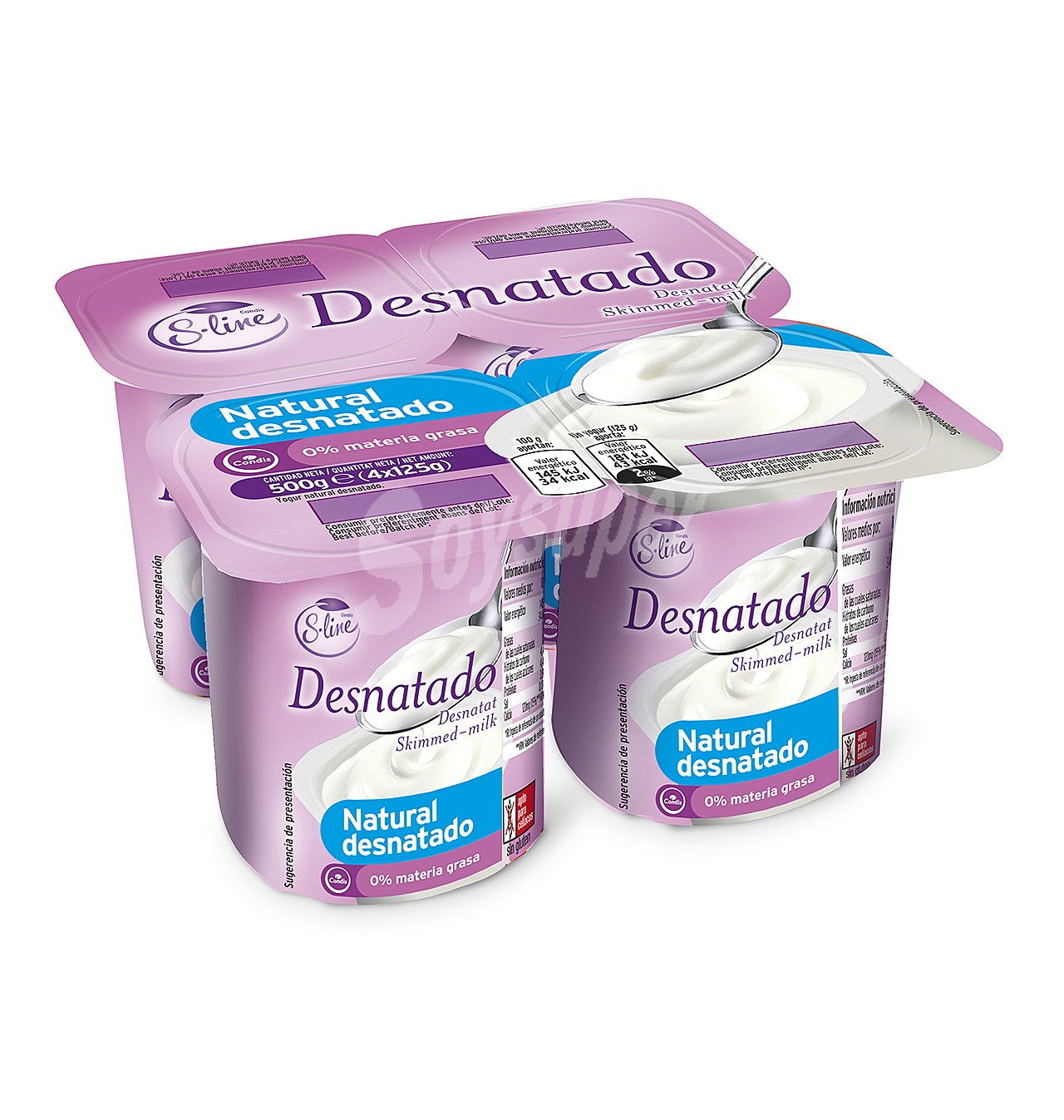 Yogurt desnatado natural