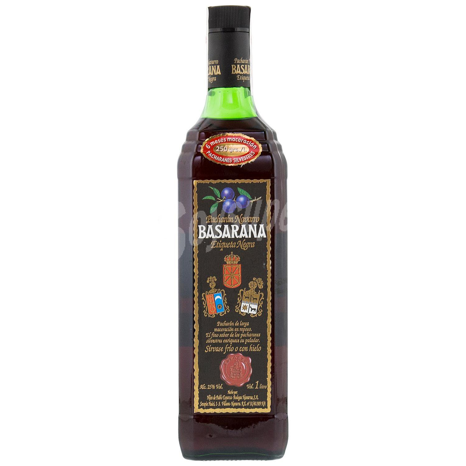 Licor de endrinas Etiqueta Negra pacharán Navarro