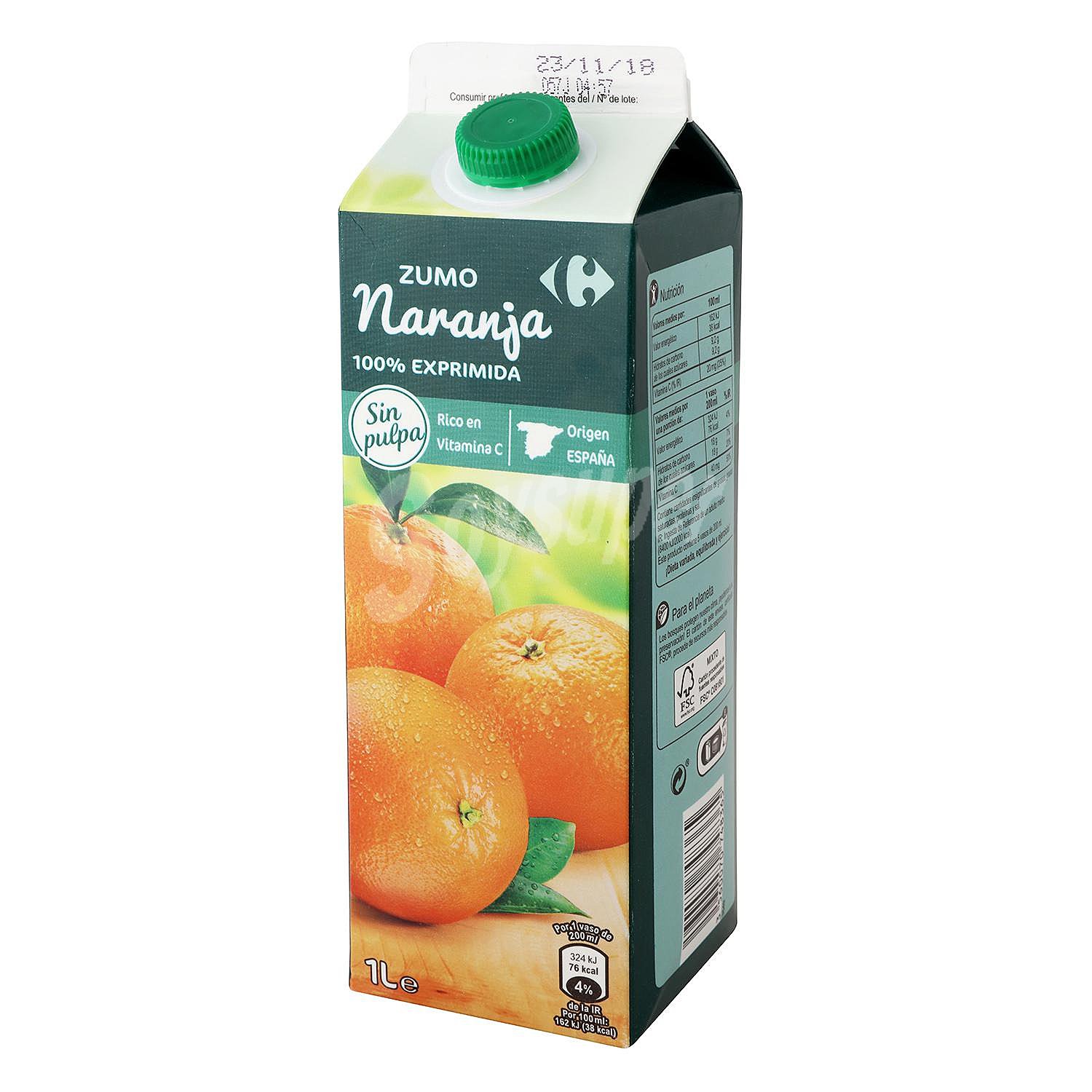 Zumo de naranja Carrefour