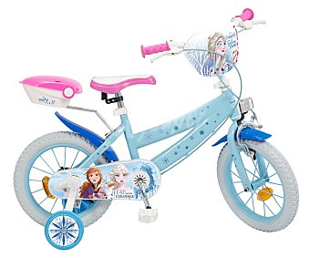 Bicicleta infantil con ruedines de la película Frozen, con ruedas de 35cm. (14''). disney