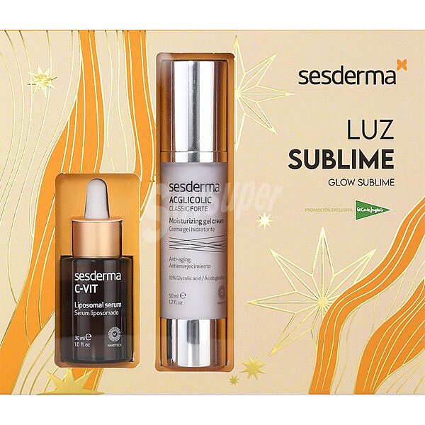 Pack Luz Sublime-Luminosidad: C -vit Sérum liposomado 30 ml + acglicolic classic forte crema gel hidratante 50 ml