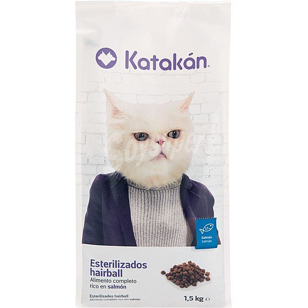 ESTERILIZADO HAIRBALL pienso para gatos adultos esterilizados con salmón envase 1,5 kg