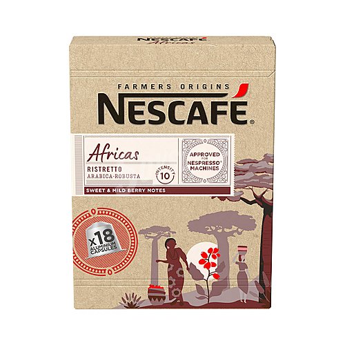 Nescafé Café en cápsulas ristretto, intensidad 10, Áfricas nescafé Farmers Origins ápsulas