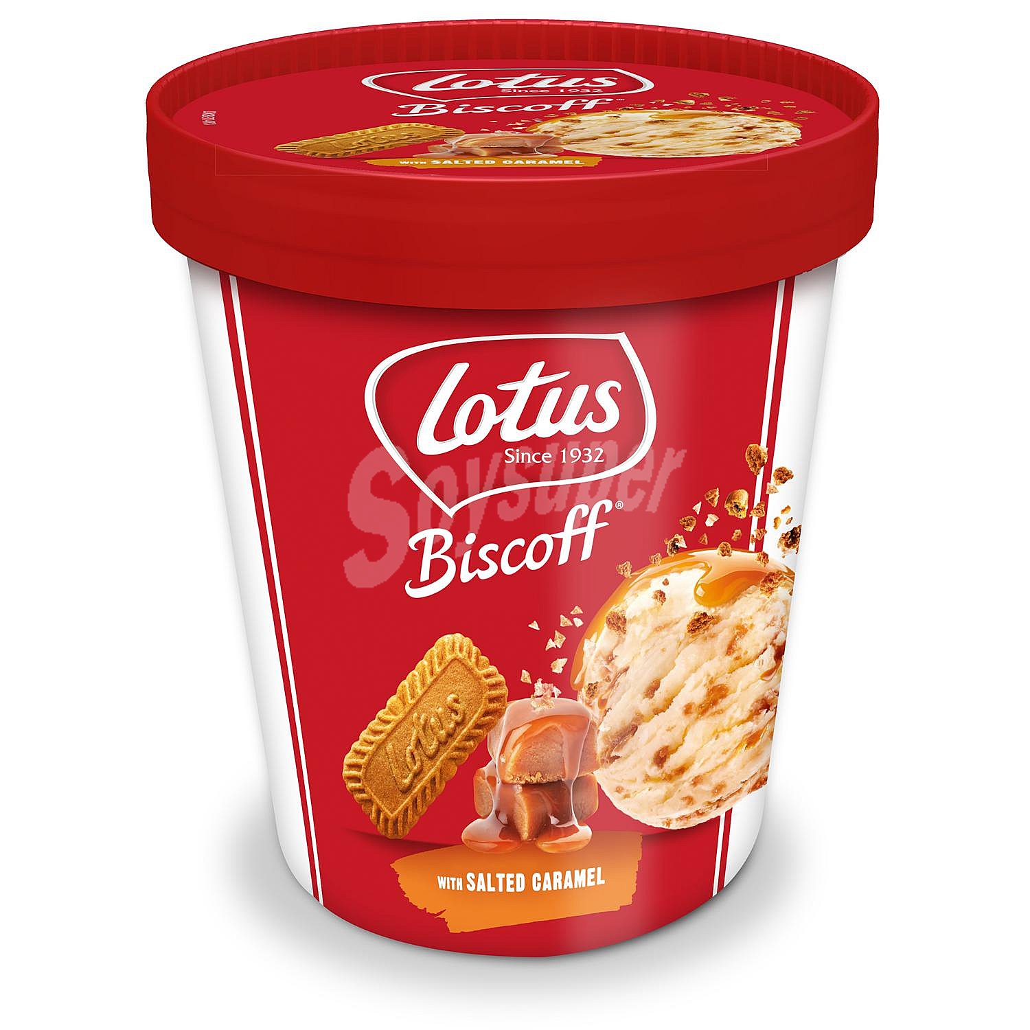 Biscoff helado de galleta caramelizada y caramelo salado