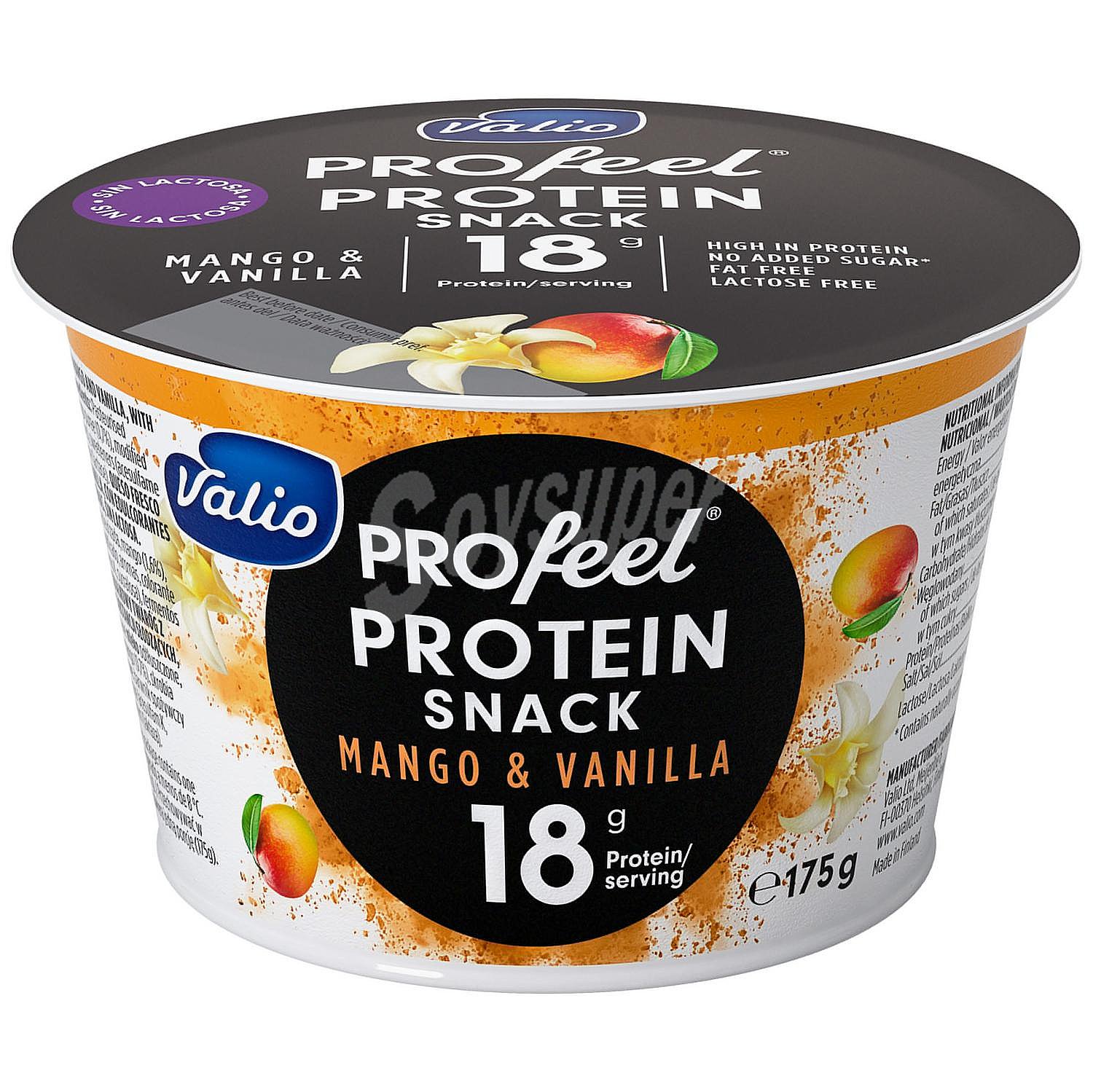 Profeel quark queso fresco con yogur de mango y vainilla con proteínas 18 g libre de grasas sin lactosa