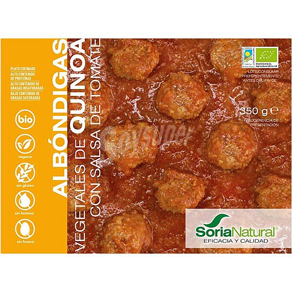 Albóndigas vegetales de quinoa ecológicas