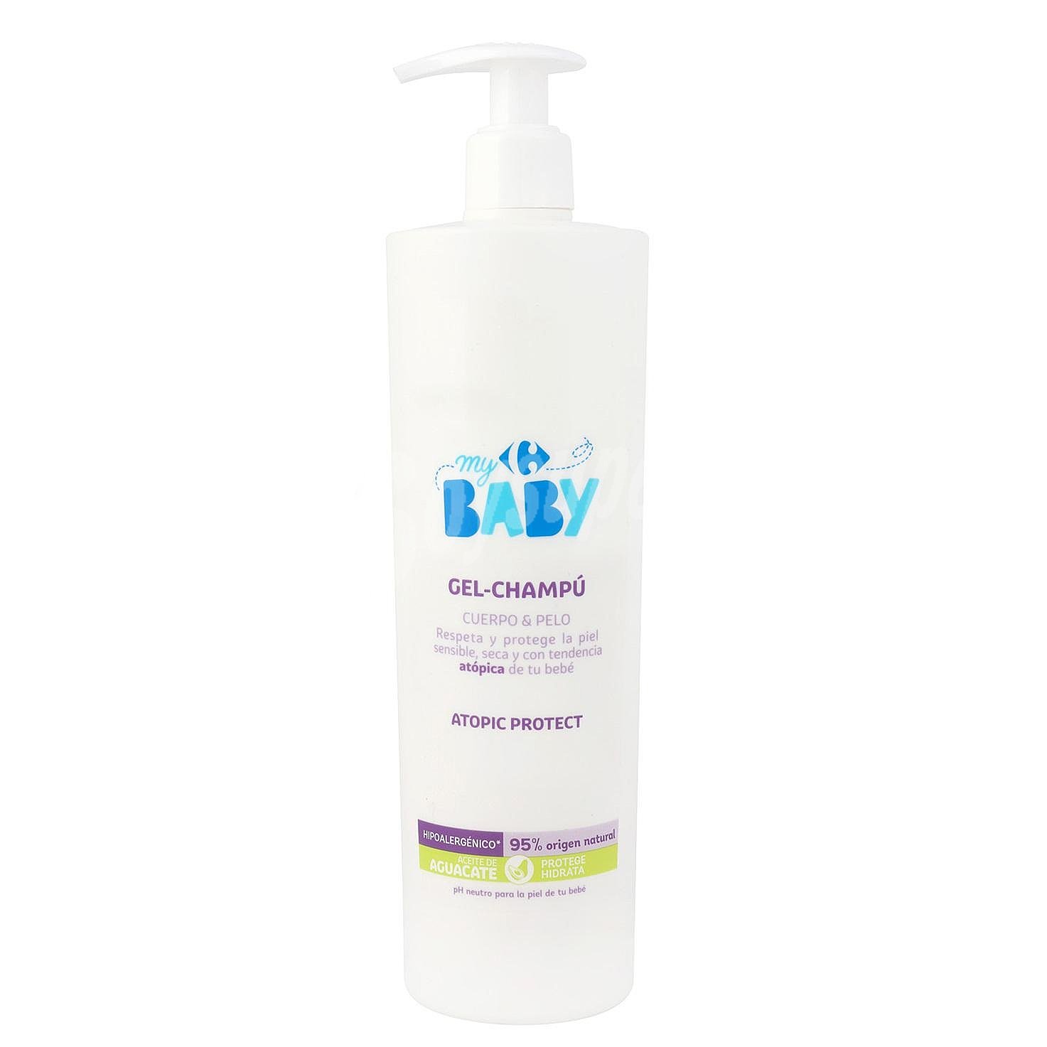 Gel - Champú para bebé atopic protect aceite de aguacate Carrefour My Baby