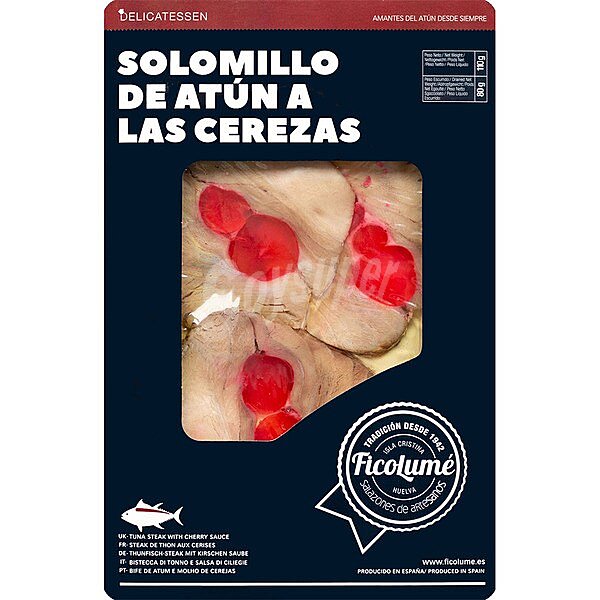 Solomillo de atún a la cereza