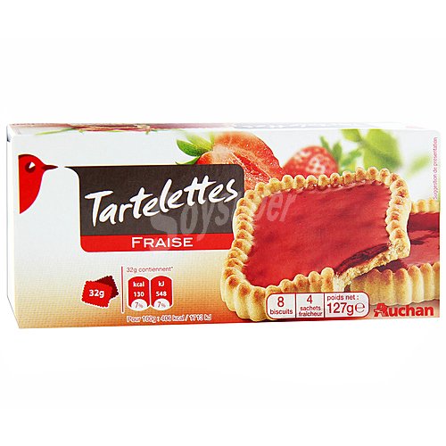 Producto alcampo Tartaletas de galleta con relleno de fresa producto alcampo