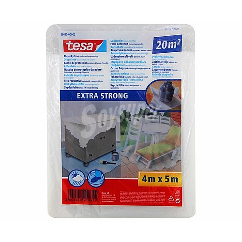 Plástico de protección resistente a pisadas y al desgarro, 4x5 metros tesa Ultra strong