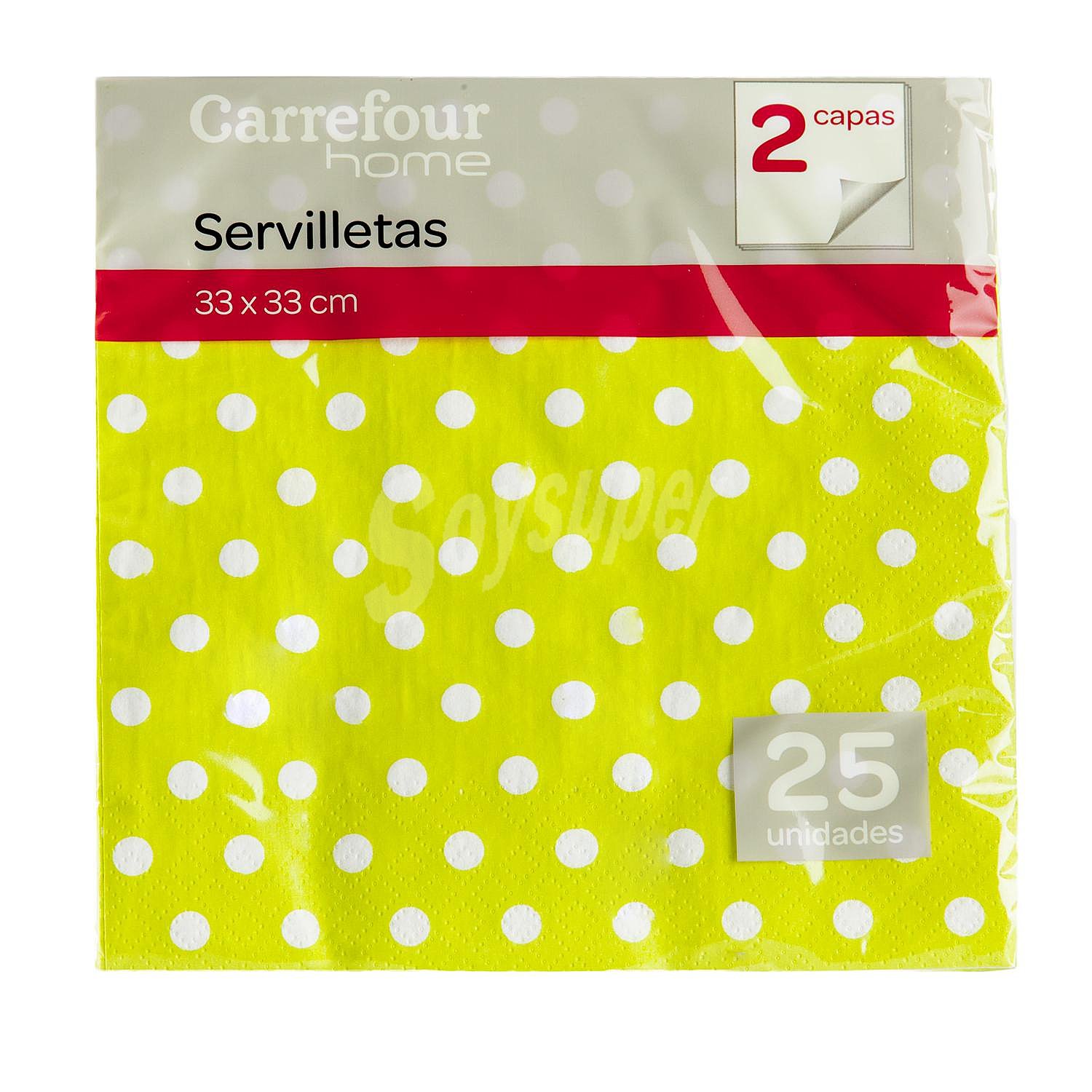 Servilletas carrefour home - Topos Verde