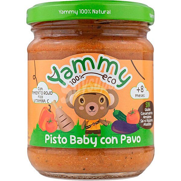 Tarrito pisto baby con pavo ecológico sin gluten desde 8 meses