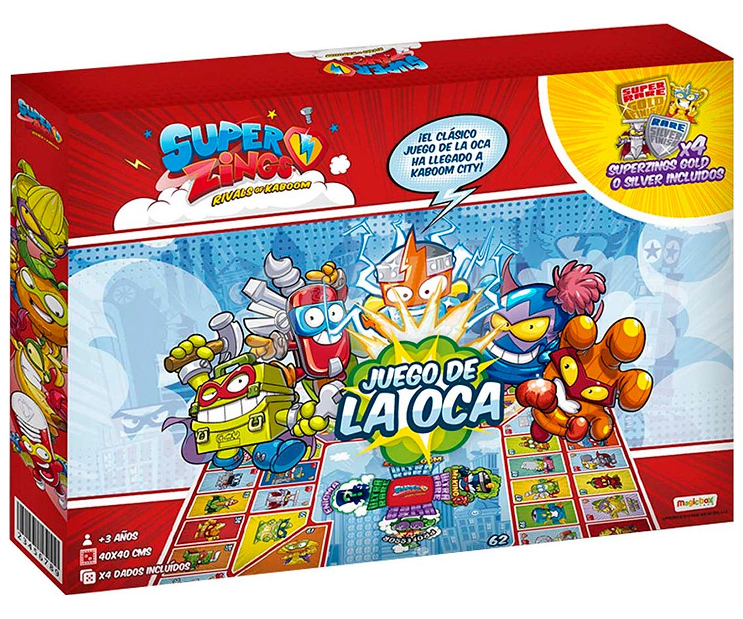 Juego de mesa doble, Oca + Battle Arena superzings.