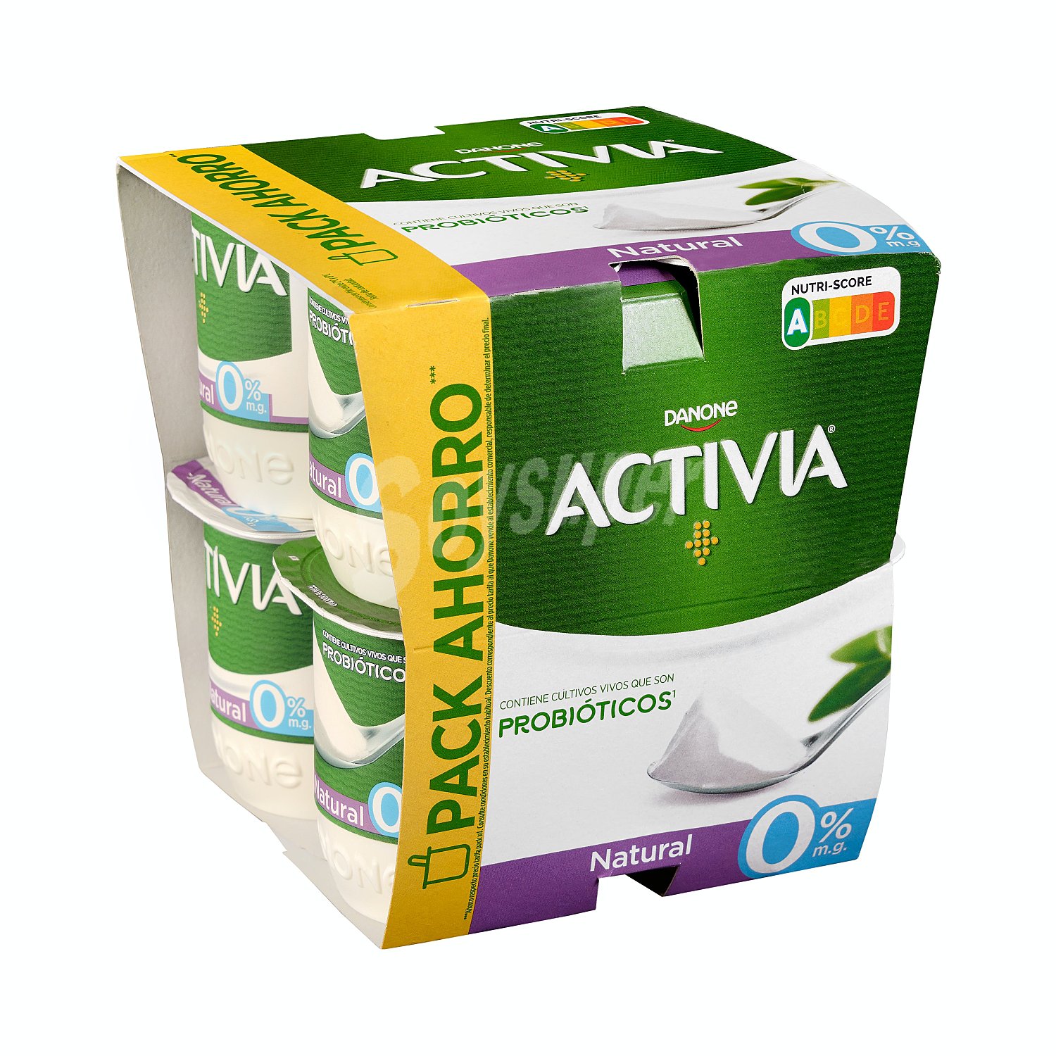 Bífidus desnatado ( 0% materia grasa) y sabor natural activia 0% de Danone