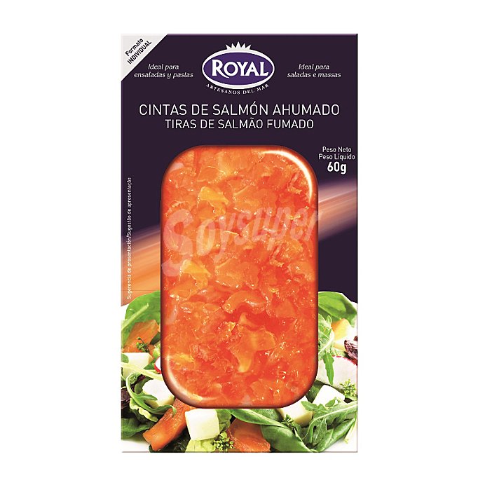 Cintas de salmón ahumado