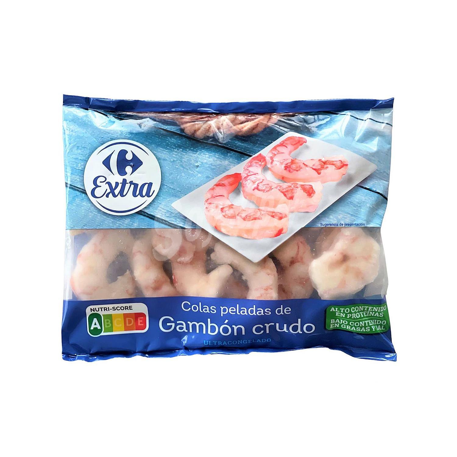 Colas peladas de gambón crudo Carrefour