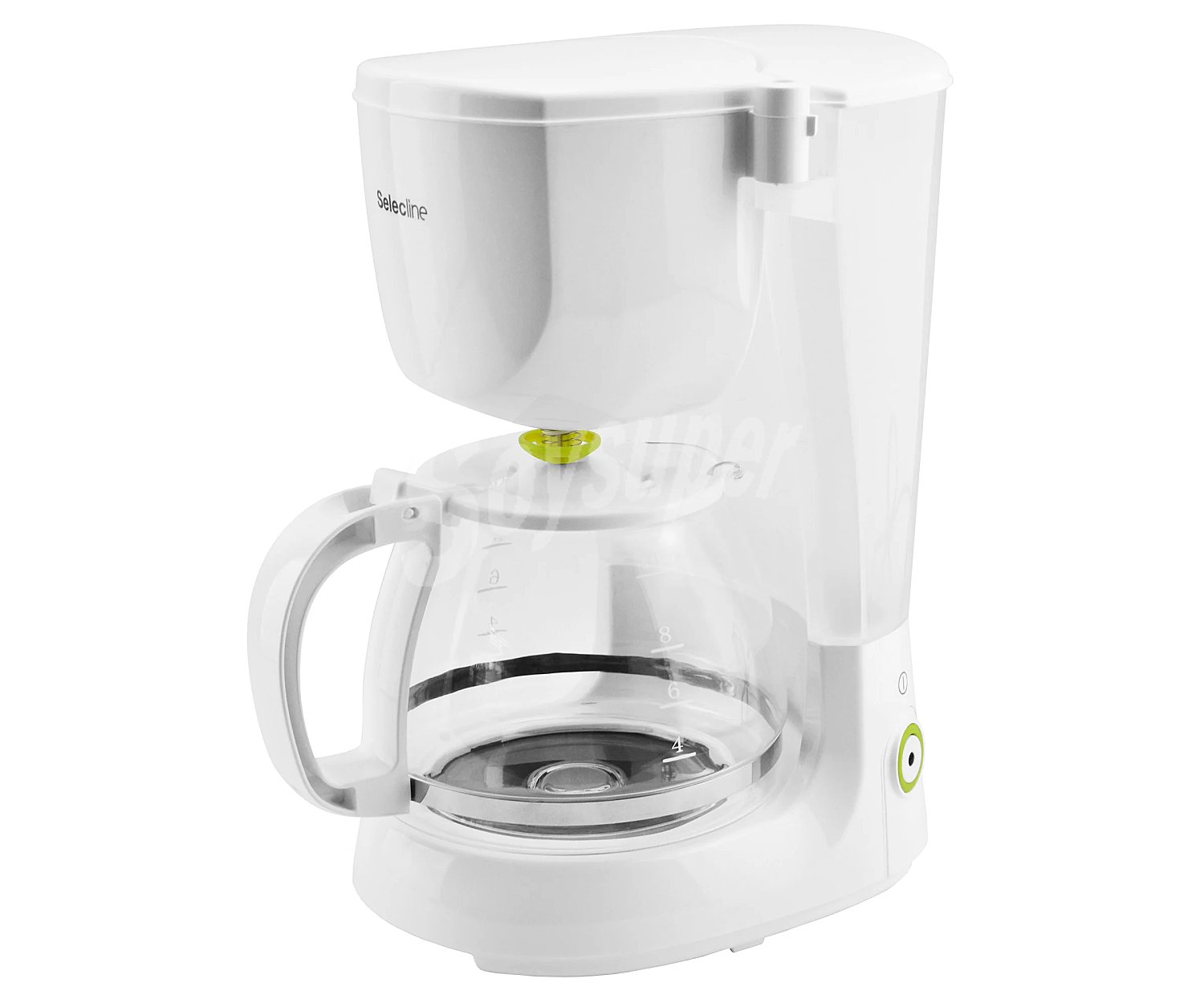 Cafetera de goteo selecline, 10-12 tazas, filtro removible antigoteo, jarra de cristal