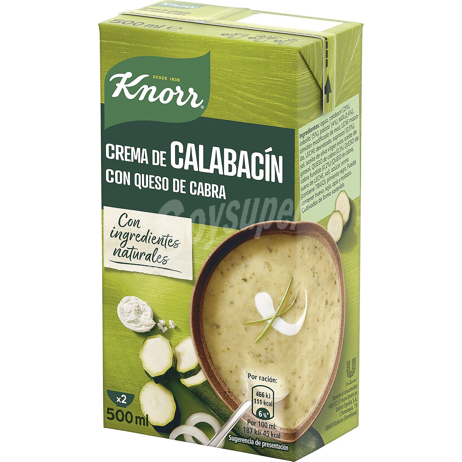 Crema de calabacín