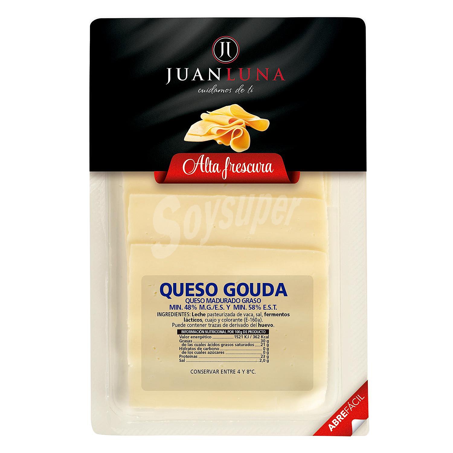 Queso gouda en lonchas Juan Luna