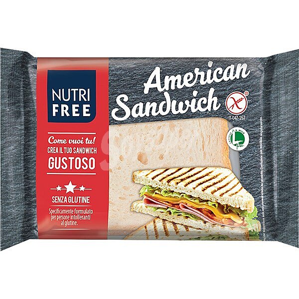 Pan de sandwich americano sin gluten y sin lactosa