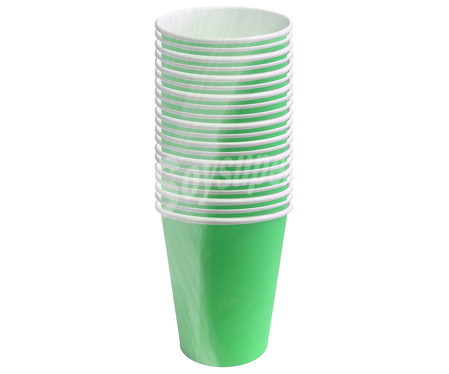 10 vasos de cartón color verde 0,28 litros, actuel.