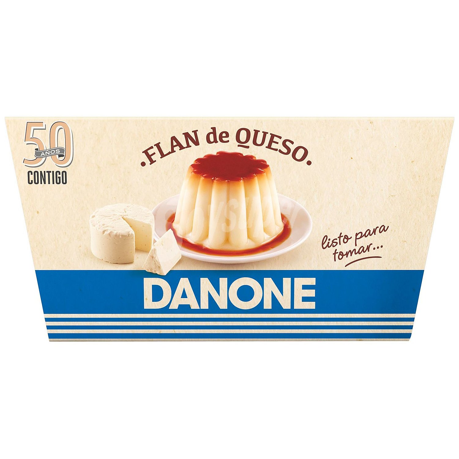 Flan de queso elaborado sin gluten danone