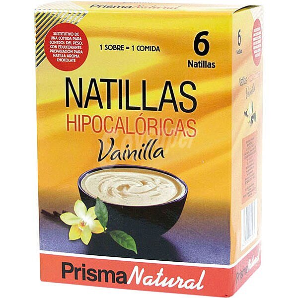 Natillas hipocalóricas de vainilla sustitutivas de 1 comida paquete 300 g