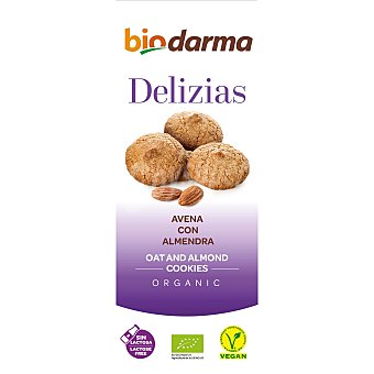 Galletas con avena y almendra ecológicas Bio Darma sin lactosa