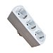 Adaptador triple schuko 16a salida frontal 230v, eurobric