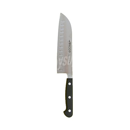 Cuchillo de cocina forjado Santoku de 18 centímetros, arcos