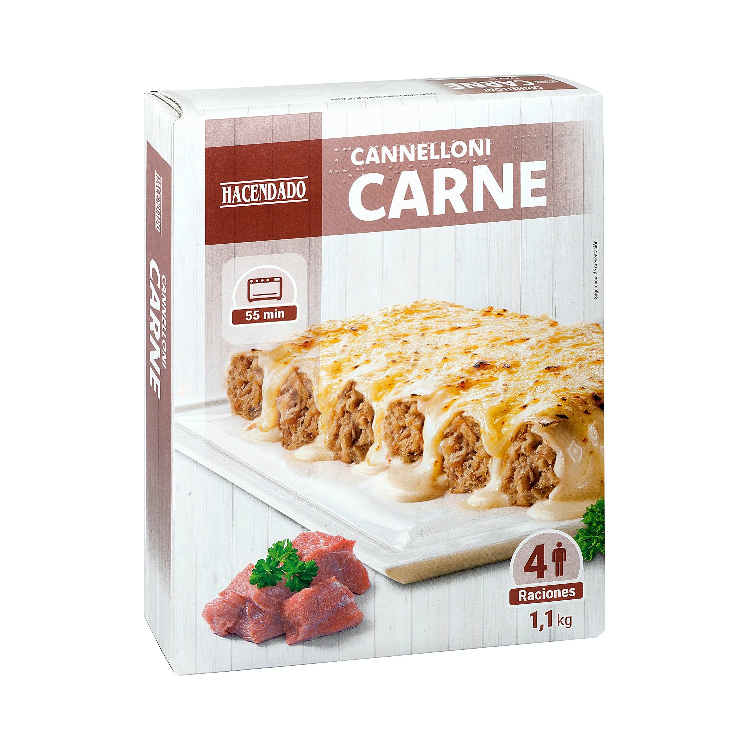 Canelones carne bechamel familiar congelado