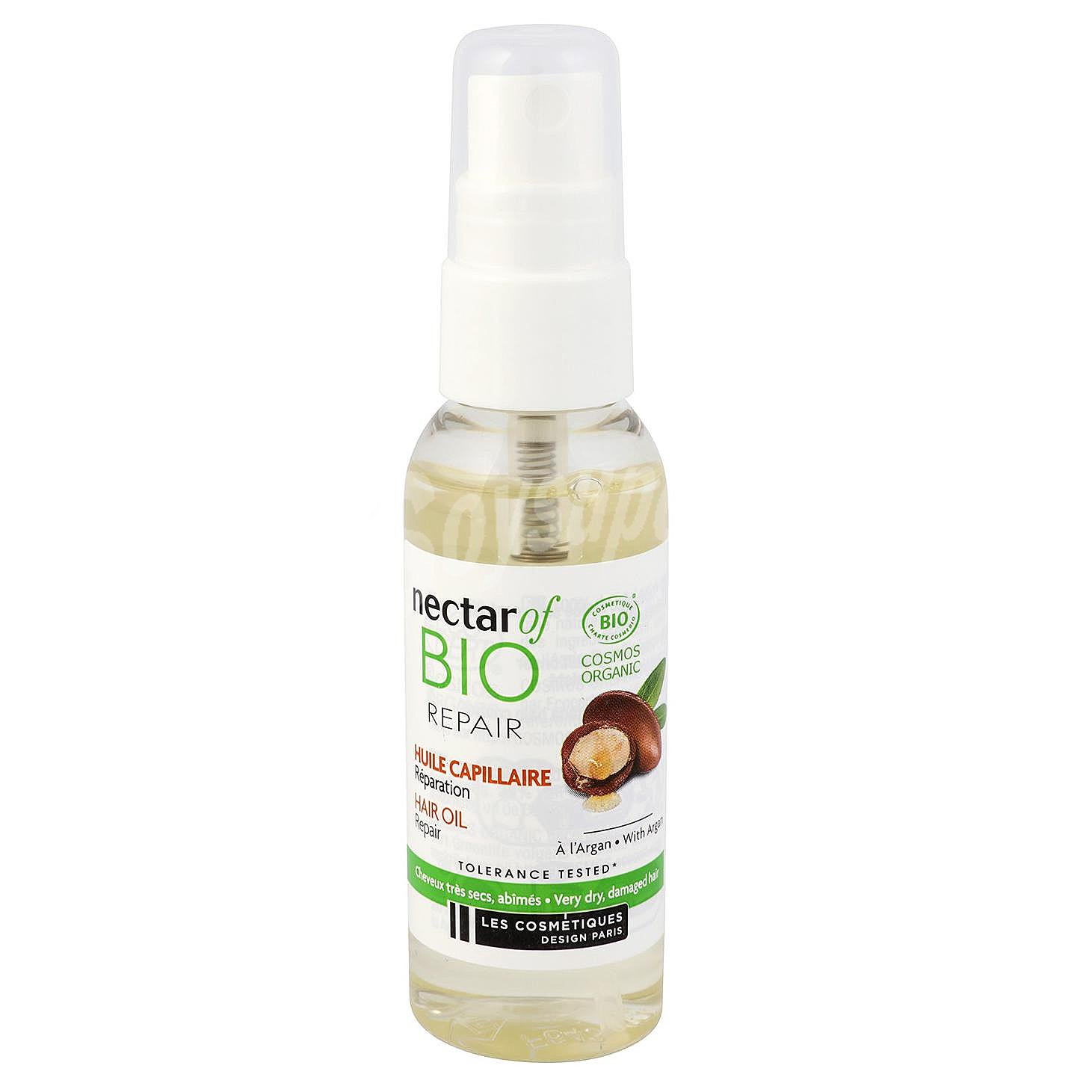 Aceite capilar reparación con aceites de argán y jojoba ecológico Nectar Of Bio