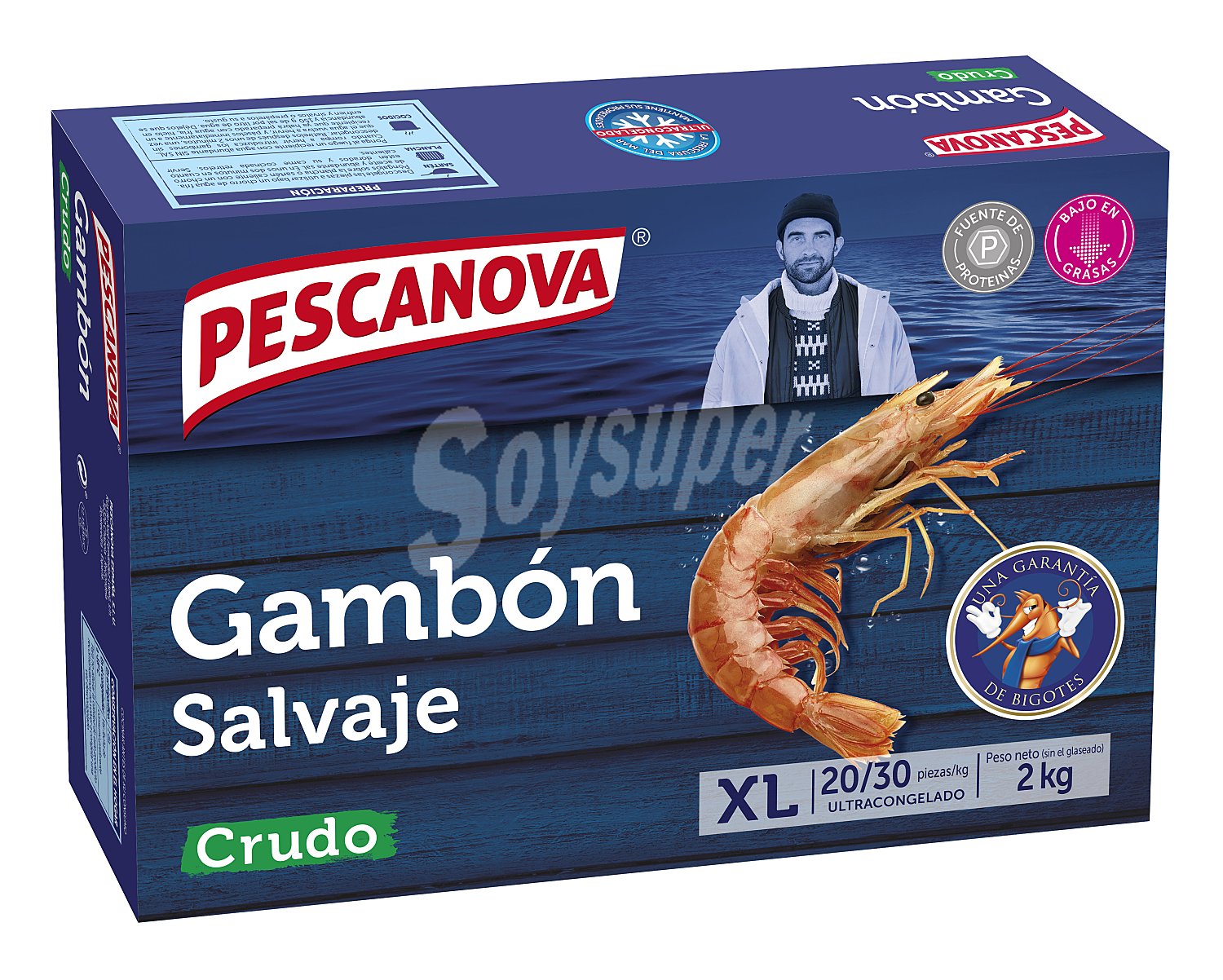 Pescanova Langostino austral gigante XL 20 / 30, crudos y ultracongelados, especial plancha pescanova (p.n)