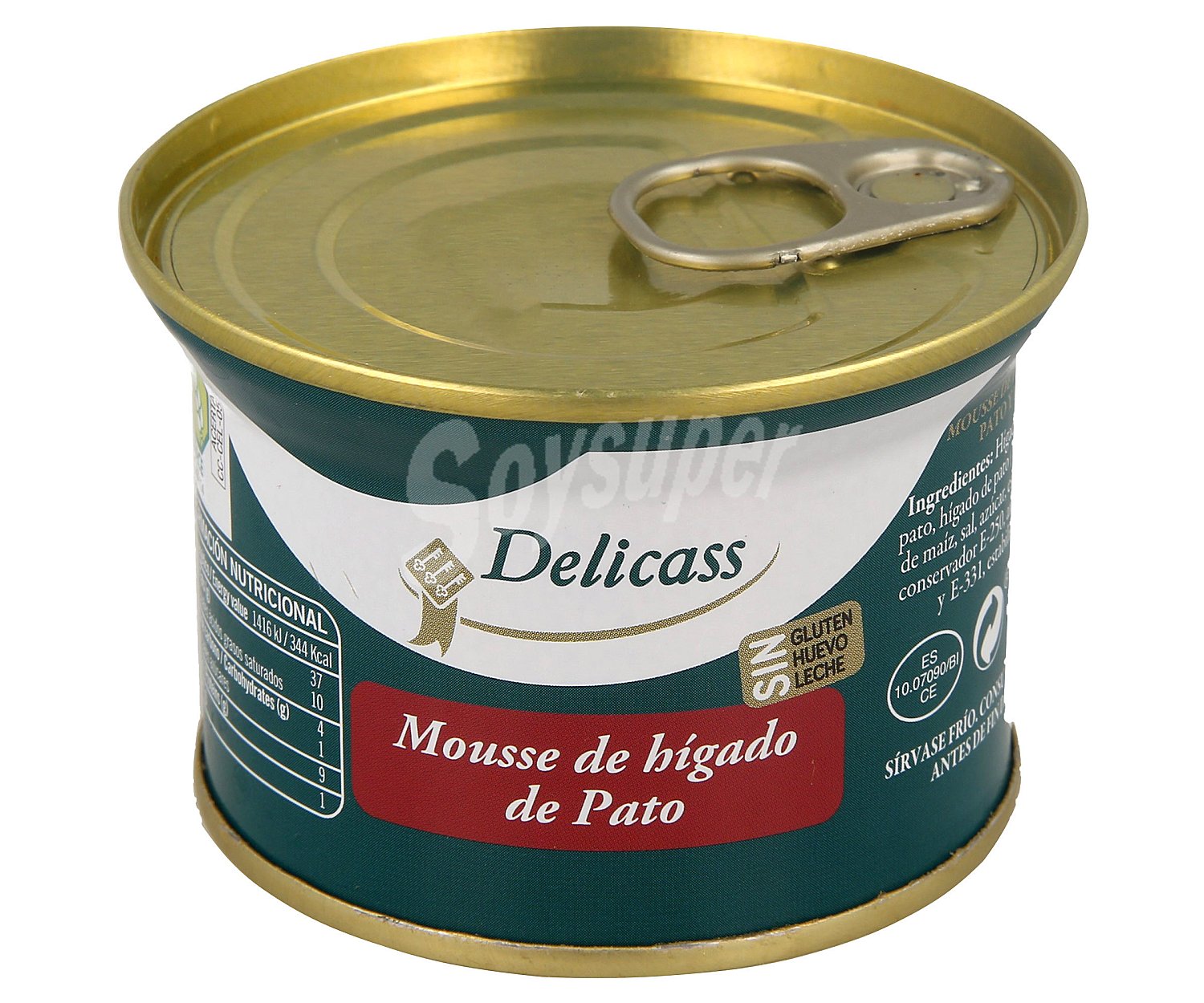 Delicass Mousse de higado de pato y pollo, sin gluten, sin huevo y sin leche delicass