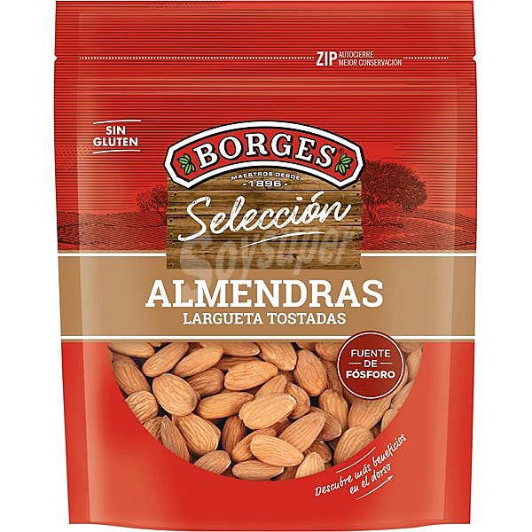 Almendras larguetas tostadas al punto