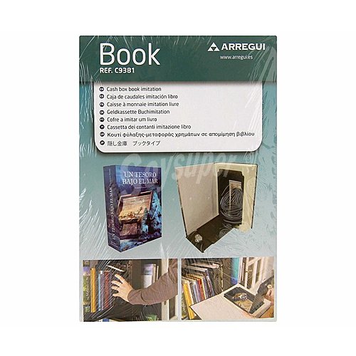 Caja de caudales con forma de libro, 222x154x44mm. arregui