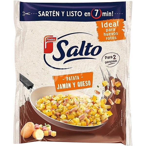 Patatas con jamón-queso Salto