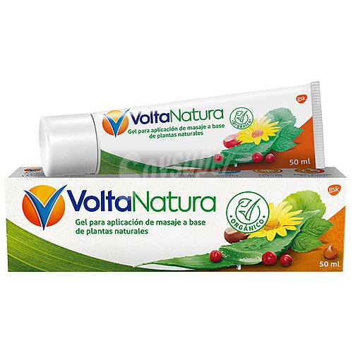 Voltanatura Gel para aplicación de masajes a base de plantas naturales voltanatura