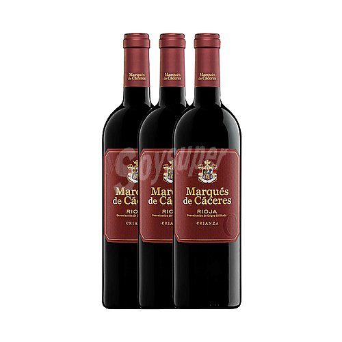 Marqués DE cáceres de vino tinto crianza con D.O. Ca. Rioja marqués DE cáceres