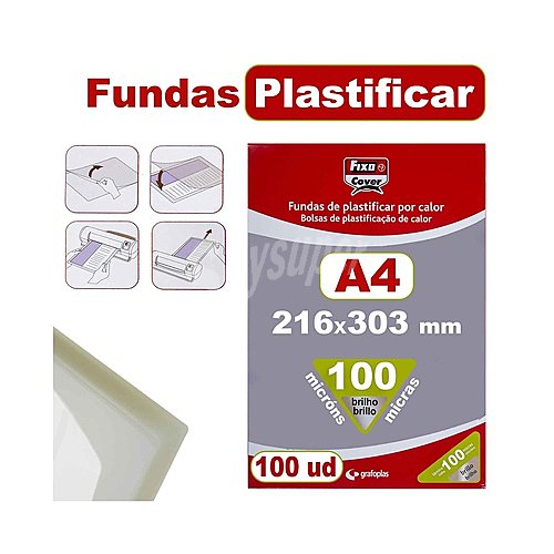 Fundas para plastificar A4, , grafoplas