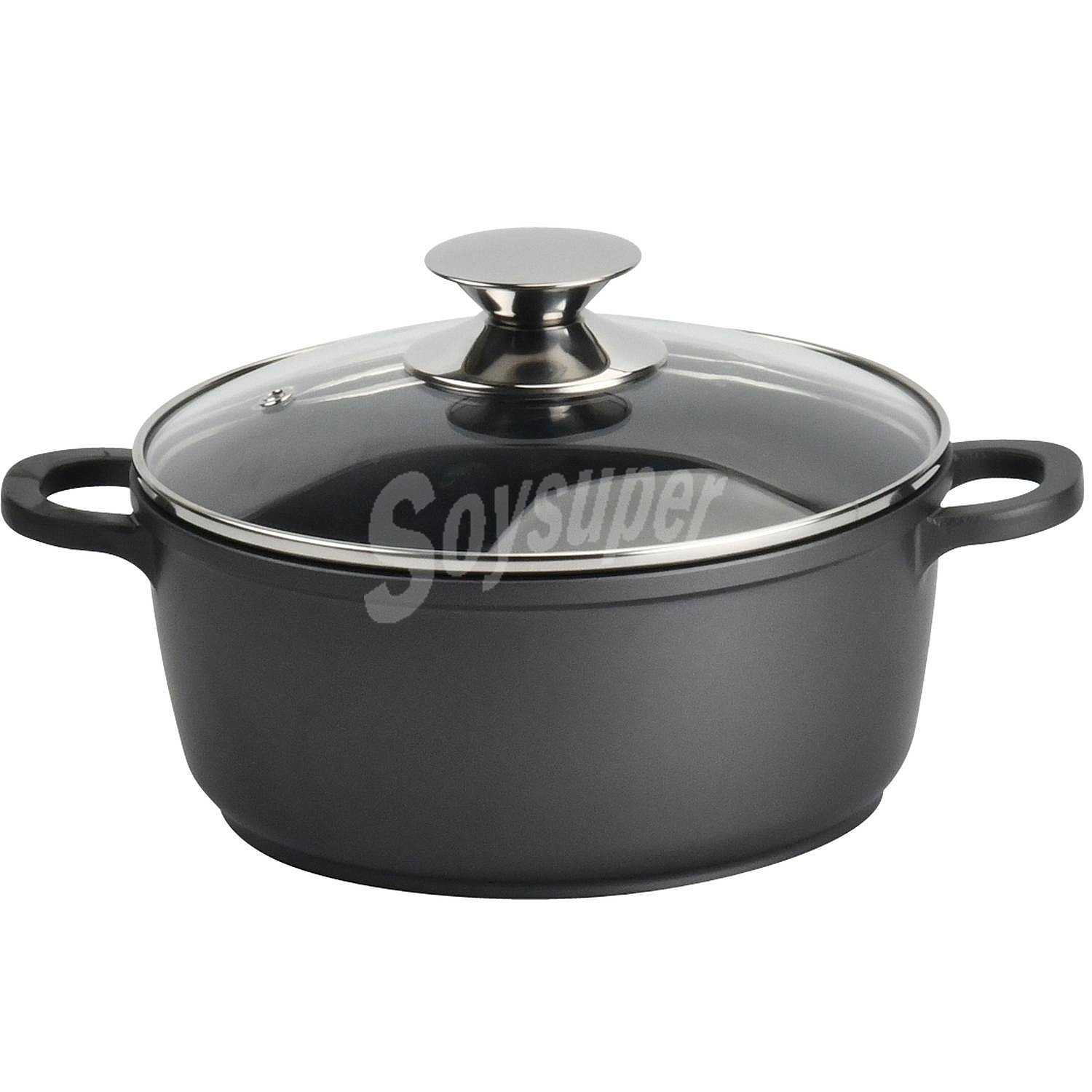 Batería de Cocina Clásica de Aluminio 7 pzas - Negro