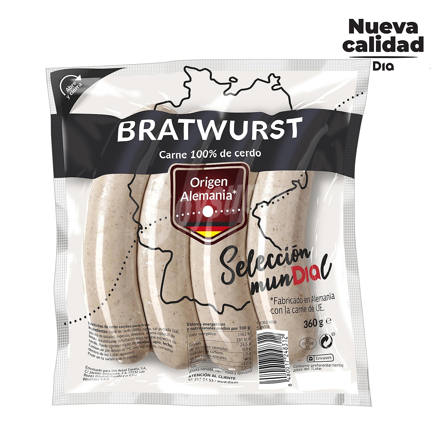 Salchichas cocidas bratwurst Selección Mundial